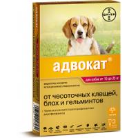 Адвокат для собак массой от 10 до 25 кг капли на холку